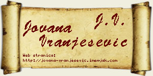 Jovana Vranješević vizit kartica